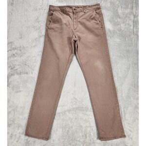 Rag & Bone Pants Mens 36x32 Brown Chino Straight Leg Cotton Stretch Casual